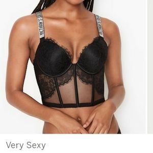 Nwot VS , Very sexy push up  shine strap corset top 36c